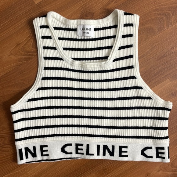 Celine Tops - Celine sports bra athletic ribbed knit size small
